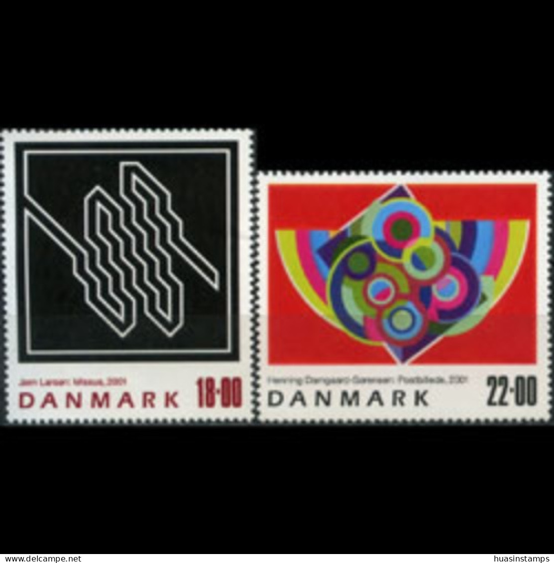 DENMARK 2001 - Scott# 1204-5 Modern Paintings Set Of 2 MNH - Unused Stamps