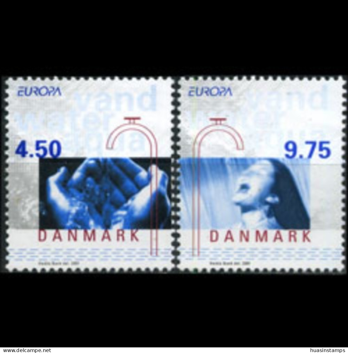 DENMARK 2001 - Scott# 1202-3 Europa-Water Set Of 2 MNH - Ongebruikt