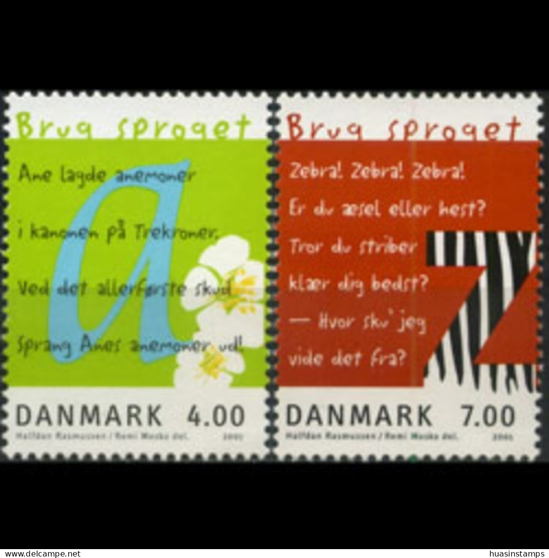 DENMARK 2001 - Scott# 1196-7 Danish Language Set Of 2 MNH - Unused Stamps