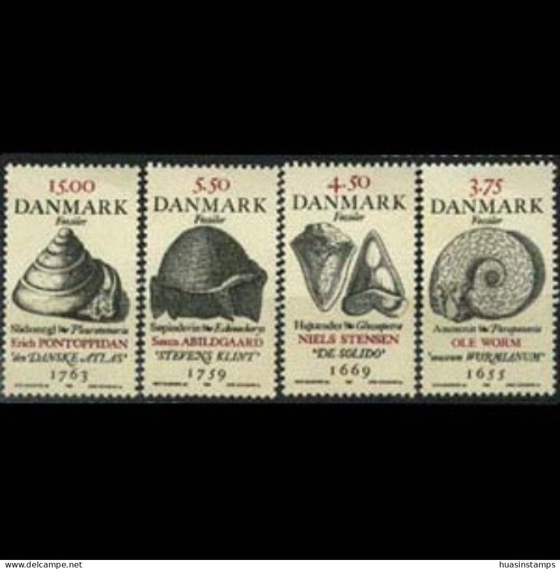 DENMARK 1998 - Scott# 1106-9 Fossils Set Of 4 MNH - Neufs