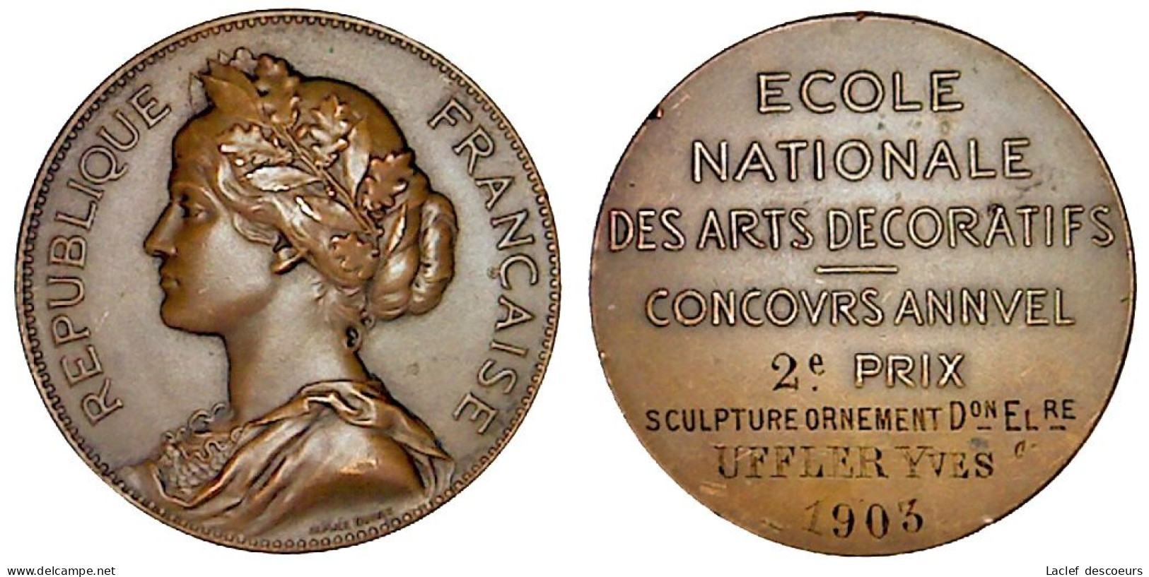 Ecole Nationale Des Arts Décoratifs. Médaille. - Professionnels / De Société