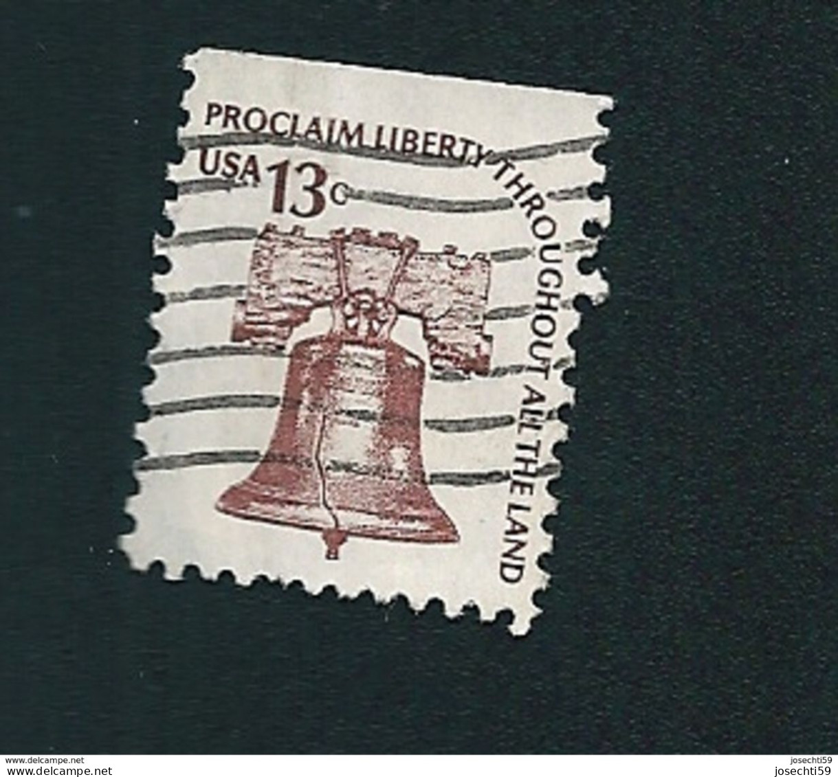 N° 1074 A Proclaim Liberty Throughout Ail The Land 13c., Brun  Timbre Stamp Etats-Unis (1975) Oblitéré USA - Gebraucht