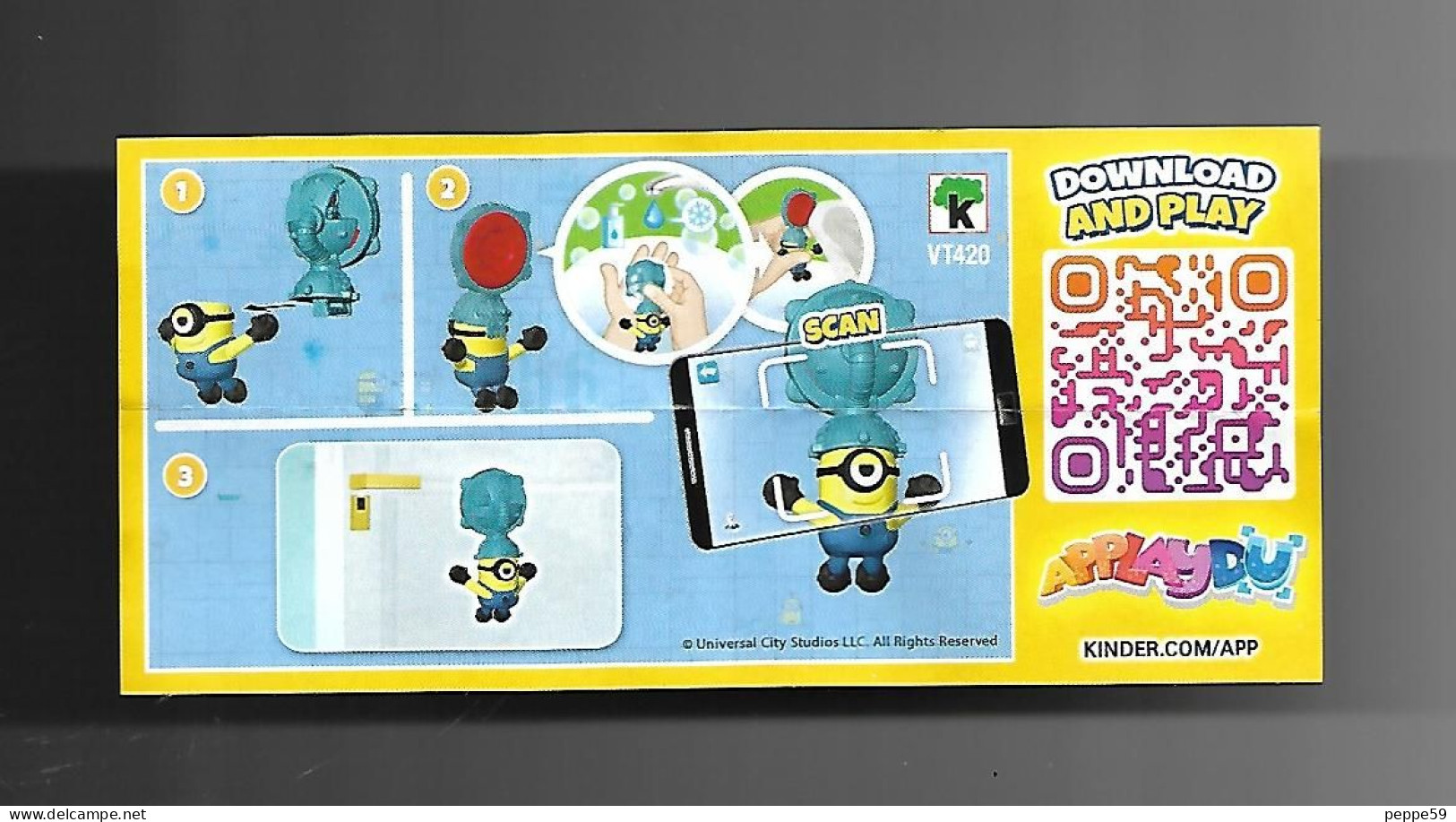 Kinder Ferrero BPZ - Cartina VT 419 - Minions - Istruzioni