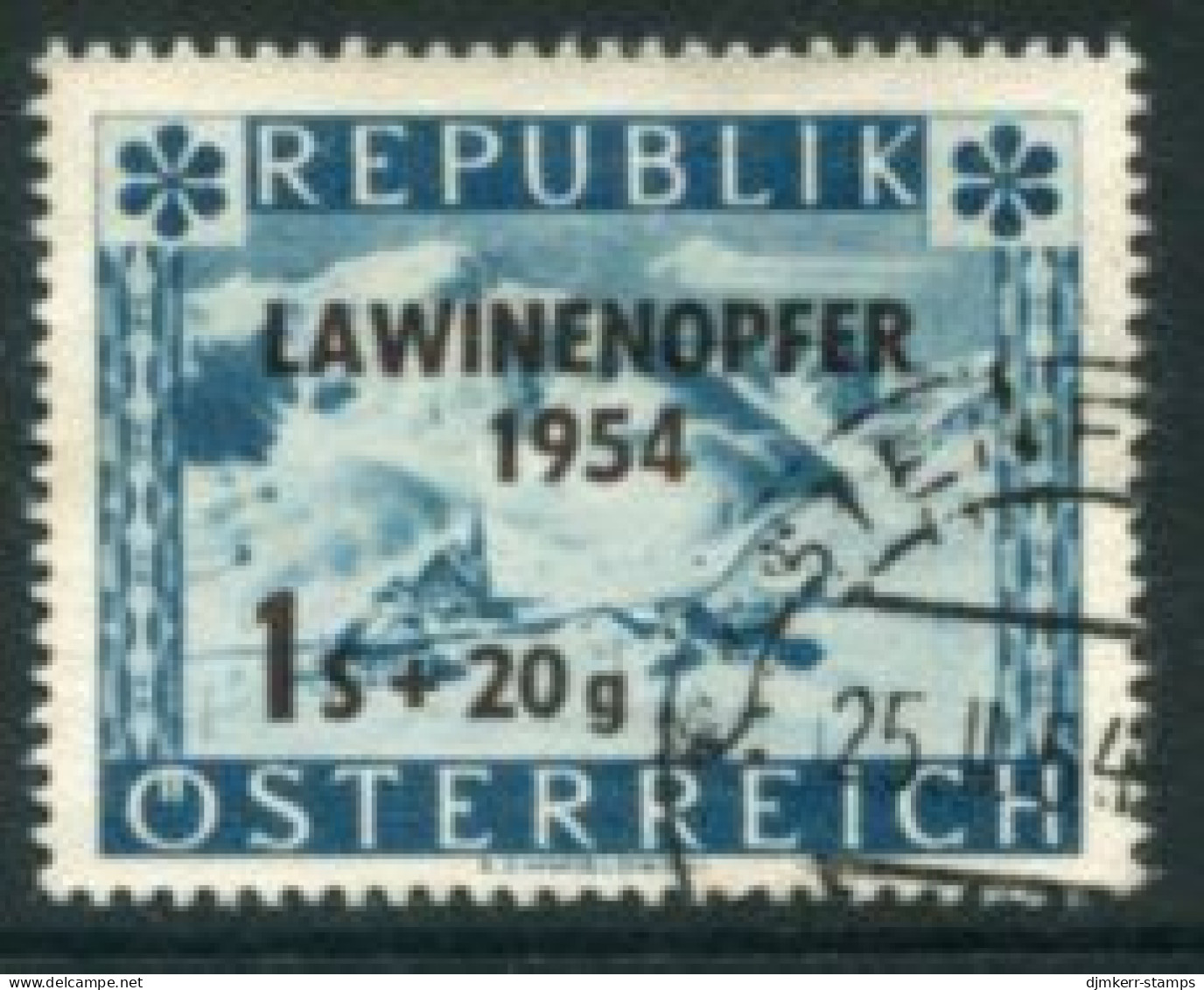AUSTRIA 1954 Avalanche Relief Fund Used.  Michel 998 - Oblitérés