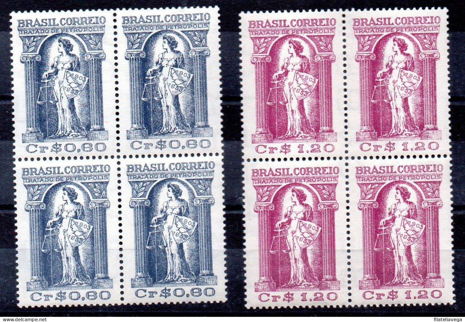 Brasil Bloque De Cuatro Nº Yvert 552/53 ** - Unused Stamps