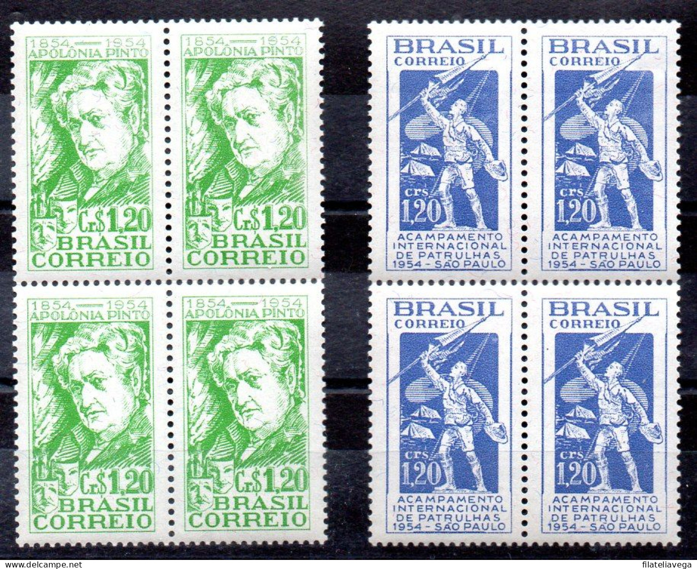 Brasil Bloques De Cuatro Nº Yvert 573 + 574 ** - Unused Stamps