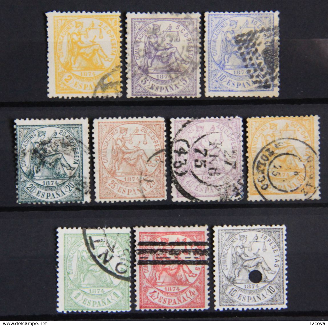Alegoria De La Justicia. Edifil 143-152 - Used Stamps