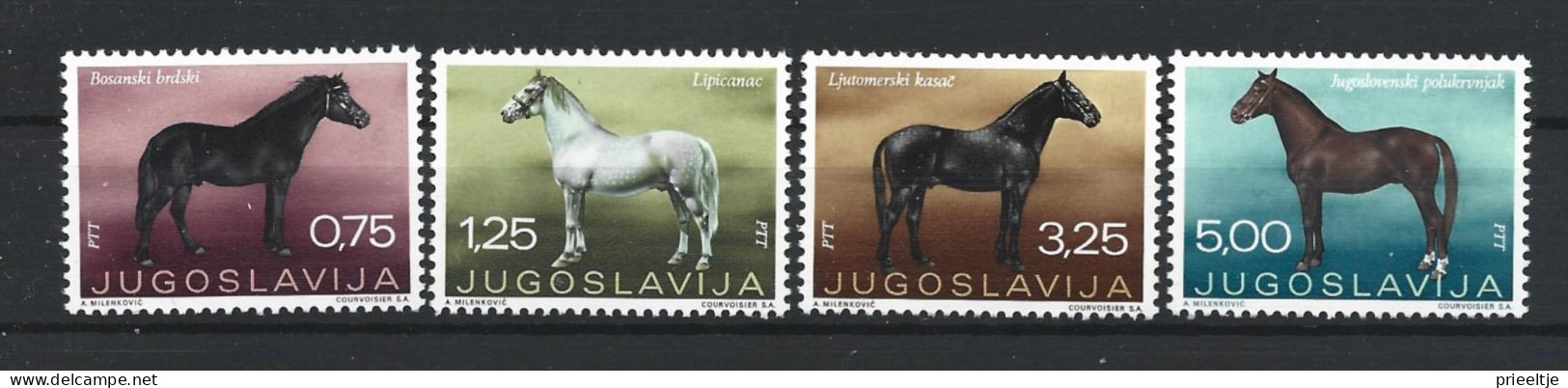 Yugoslavia 1969 Horses Y.T. 1237/1240 ** - Neufs