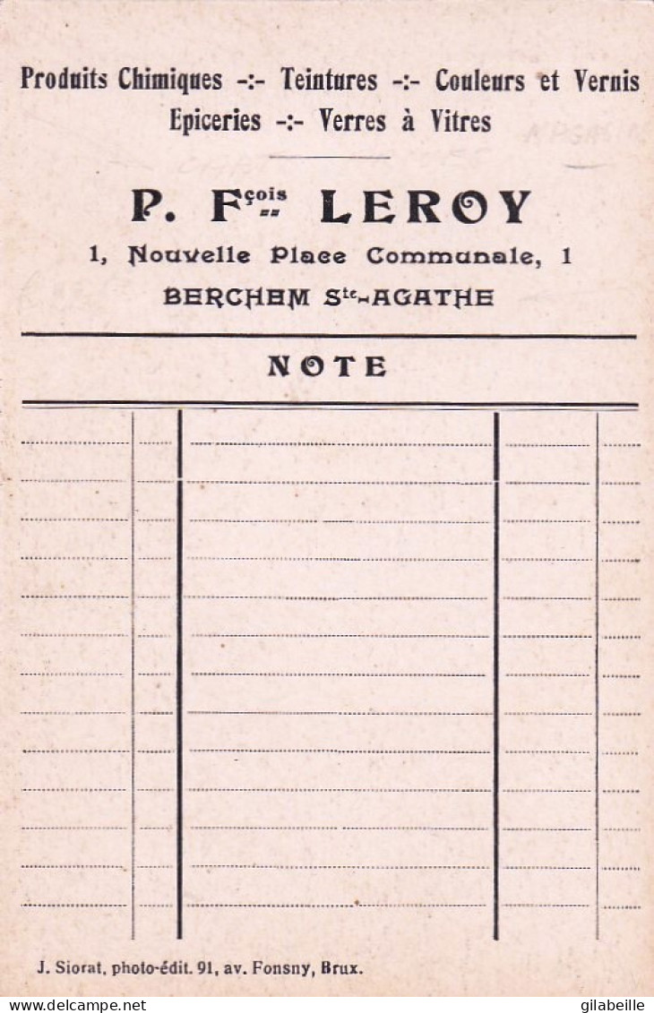 ST AGATHA BERCHEM -P. François Leroy -  Produits Chimiques  - Teintures Couleurs Et Vernis - Epicerie - Berchem-Ste-Agathe - St-Agatha-Berchem
