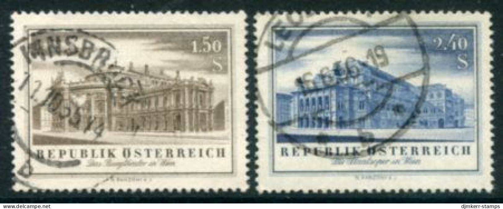 AUSTRIA 1955 Reopening Of Theatres Used.  Michel 1020-21 - Usados