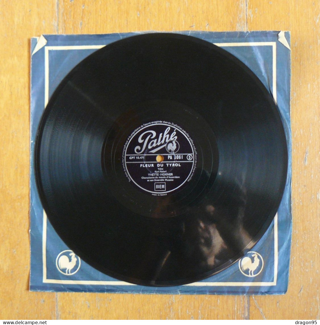 Yvette HORNER : Rapsodie Suédoise / Fleur Du Tyrol - Pathé PA 3061 - 78 Rpm - Gramophone Records