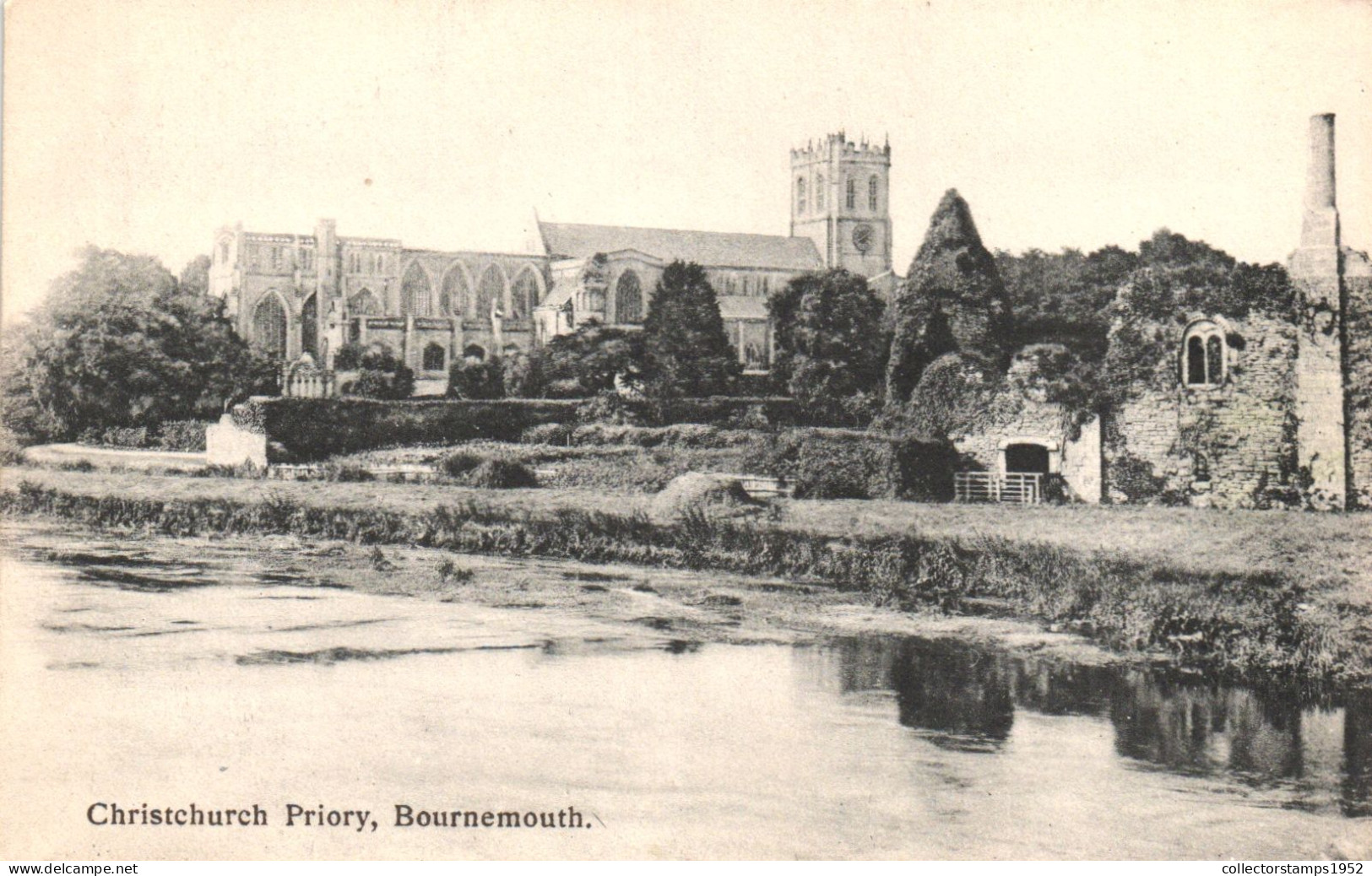 BOURNEMOUTH, DORSET, CHRISTCHURCH PRIORY, ARCHITECTURE, TOWER, ENGLAND, UNITED KINGDOM, POSTCARD - Bournemouth (from 1972)