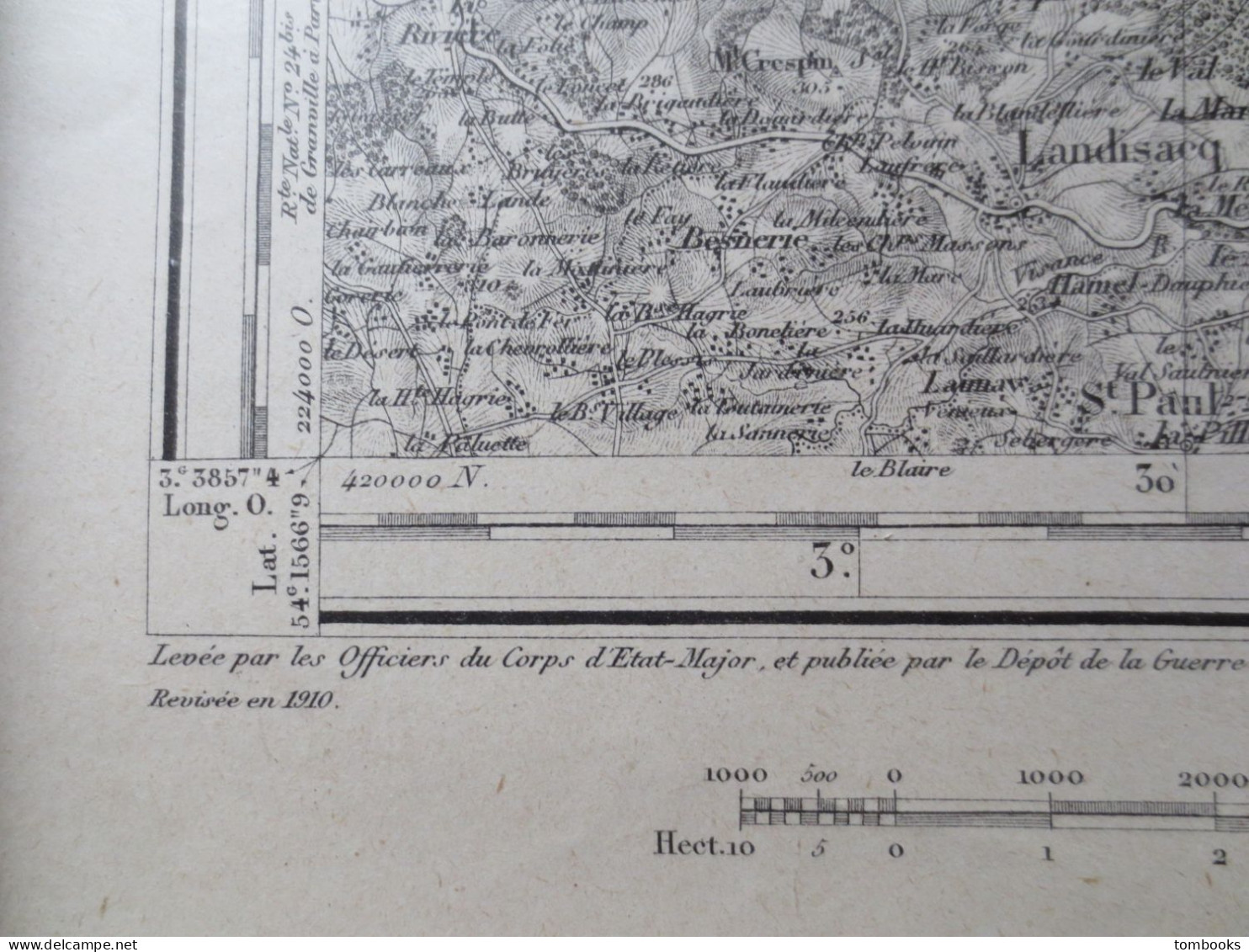 14 - Falaise  - Ensemble De 4 Cartes Terrestres - 1889 Levé 1910 - B.E  - - Cartes Topographiques