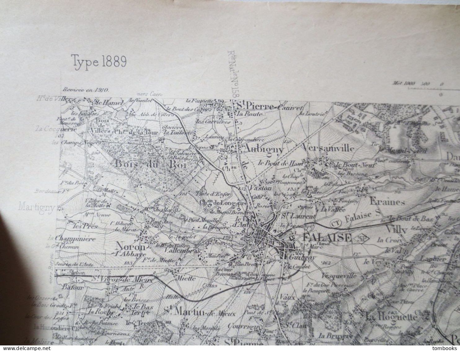 14 - Falaise  - Ensemble de 4 cartes Terrestres - 1889 levé 1910 - B.E  -