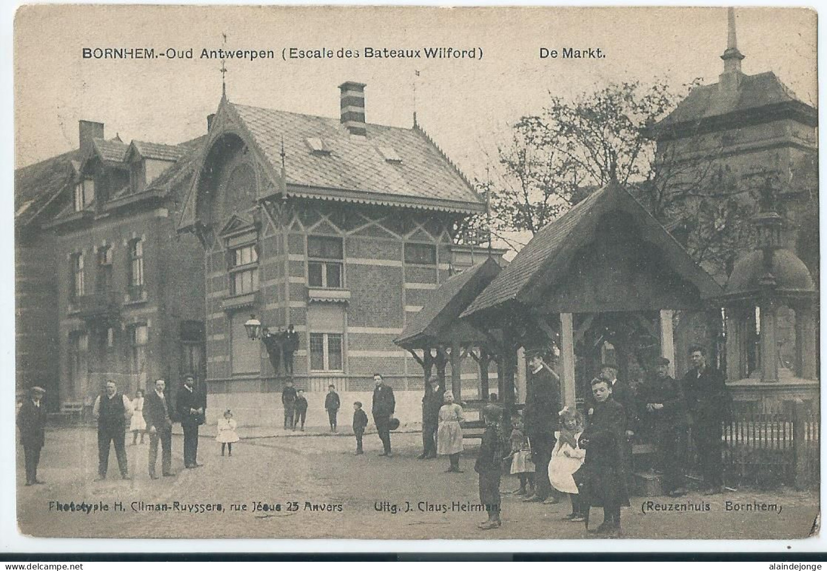 Bornem - Bornhem - De Markt - Oud Antwerpen (Escale Des Bateaux Wilford) - 1911 - Bornem