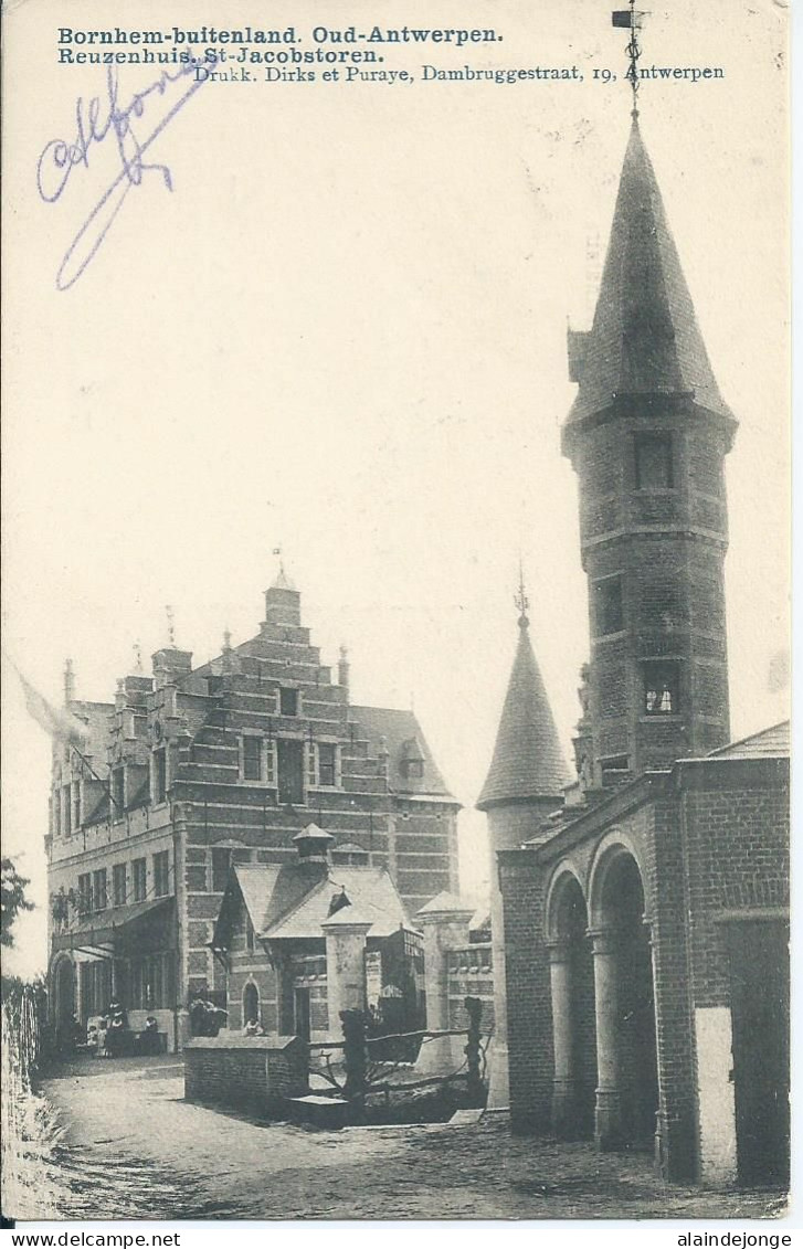 Bornem - Bornhem - Buitenland Bornhem - Reuzenhuis - St Jacobstoren - 1908 - Bornem