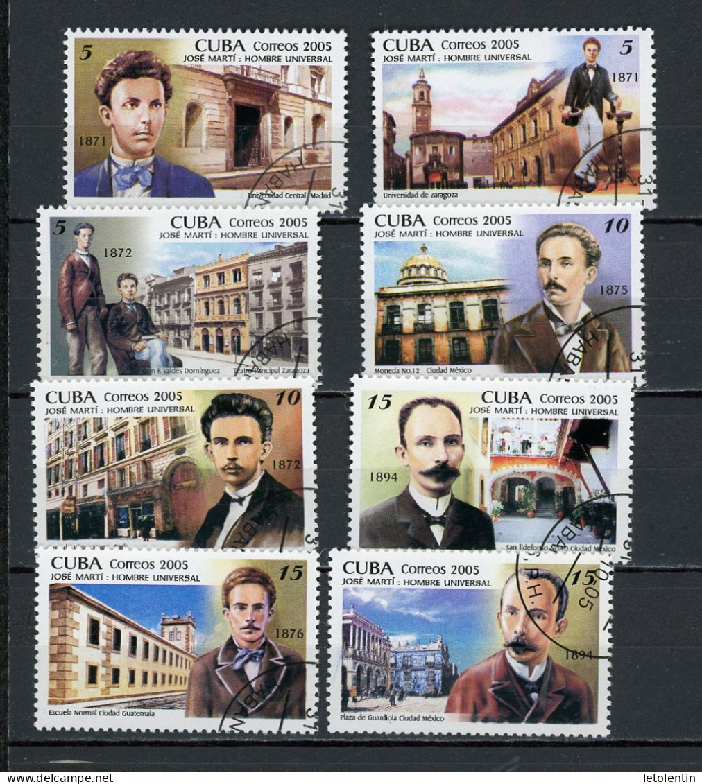 CUBA -  JOSÉ MARTI  N°Yt 4281/4288 Obli. - Gebraucht