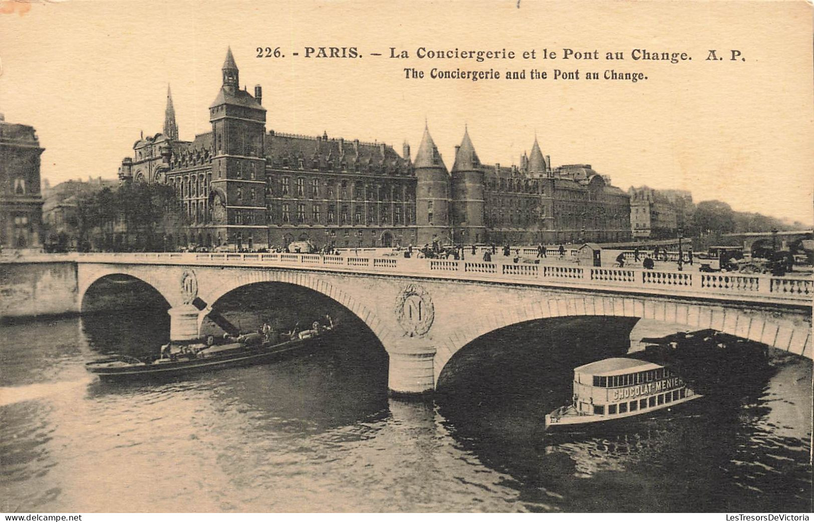 FRANCE - Paris - La Conciergerie Et Le Pont Au Change - A P - Vue Générale Sur Le Pont Animé - Carte Postale Ancienne - Ponts