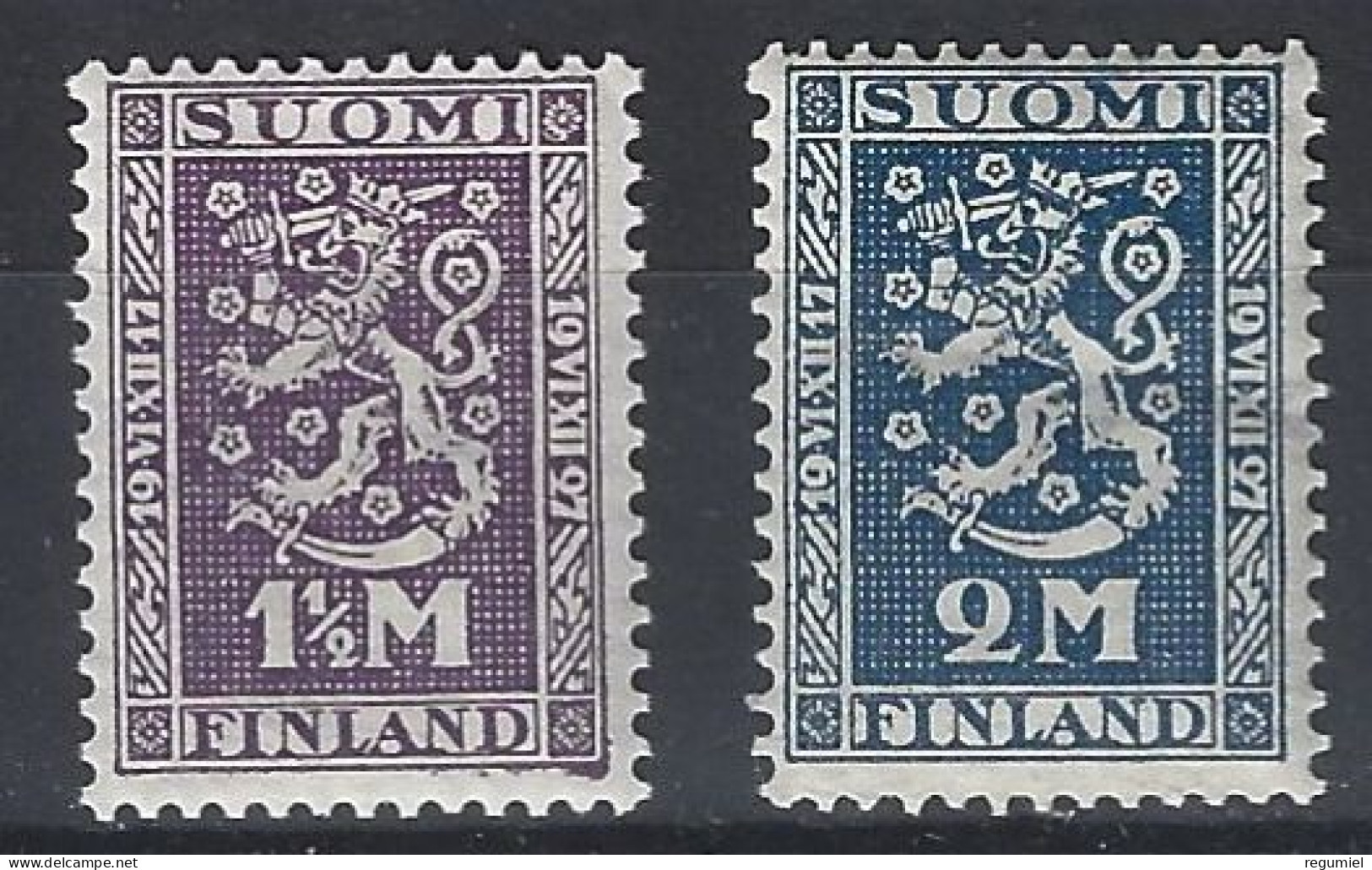 Finlandia 0122/123 * Charnela. 1927 - Ongebruikt