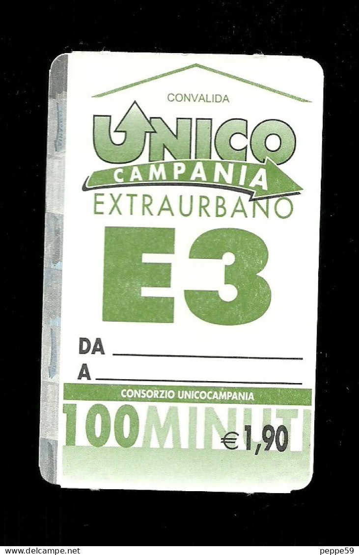 Biglietto Autobus Italia - Unico Campania - E.3 Extraurbano 100 Min. Euro 1.90 - Europe