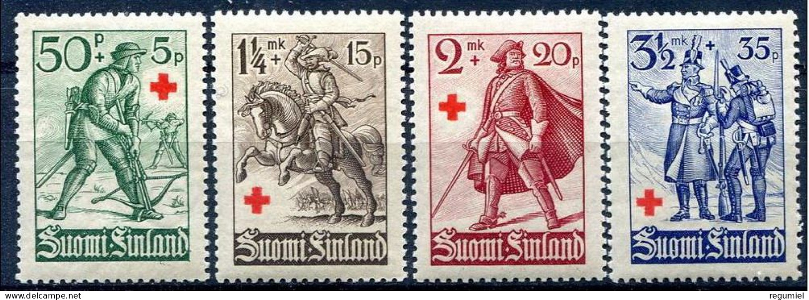 Finlandia 0214/217 * Charnela. 1940 - Unused Stamps