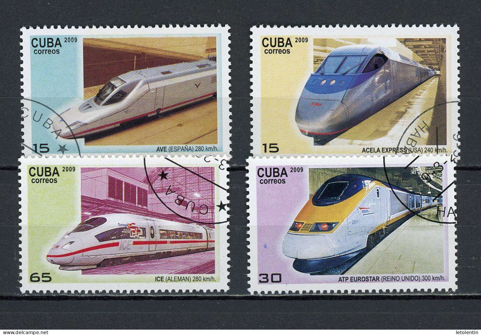 CUBA -  TRAINS  N°Yt 4720+4721+4722+4723 Obli. - Gebraucht