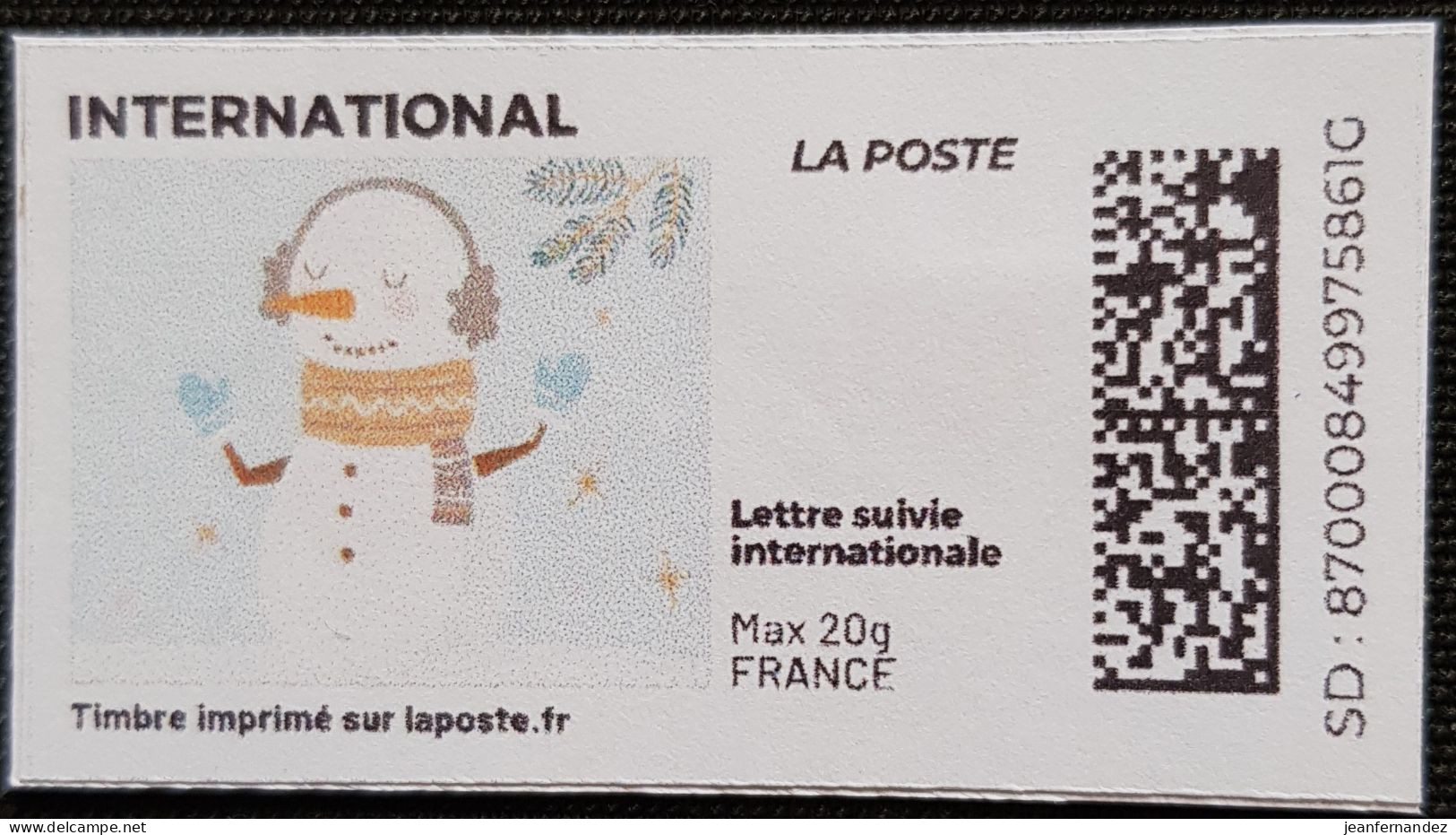 France > Personnalisés Hiver - Francobolli Stampabili (Montimbrenligne)