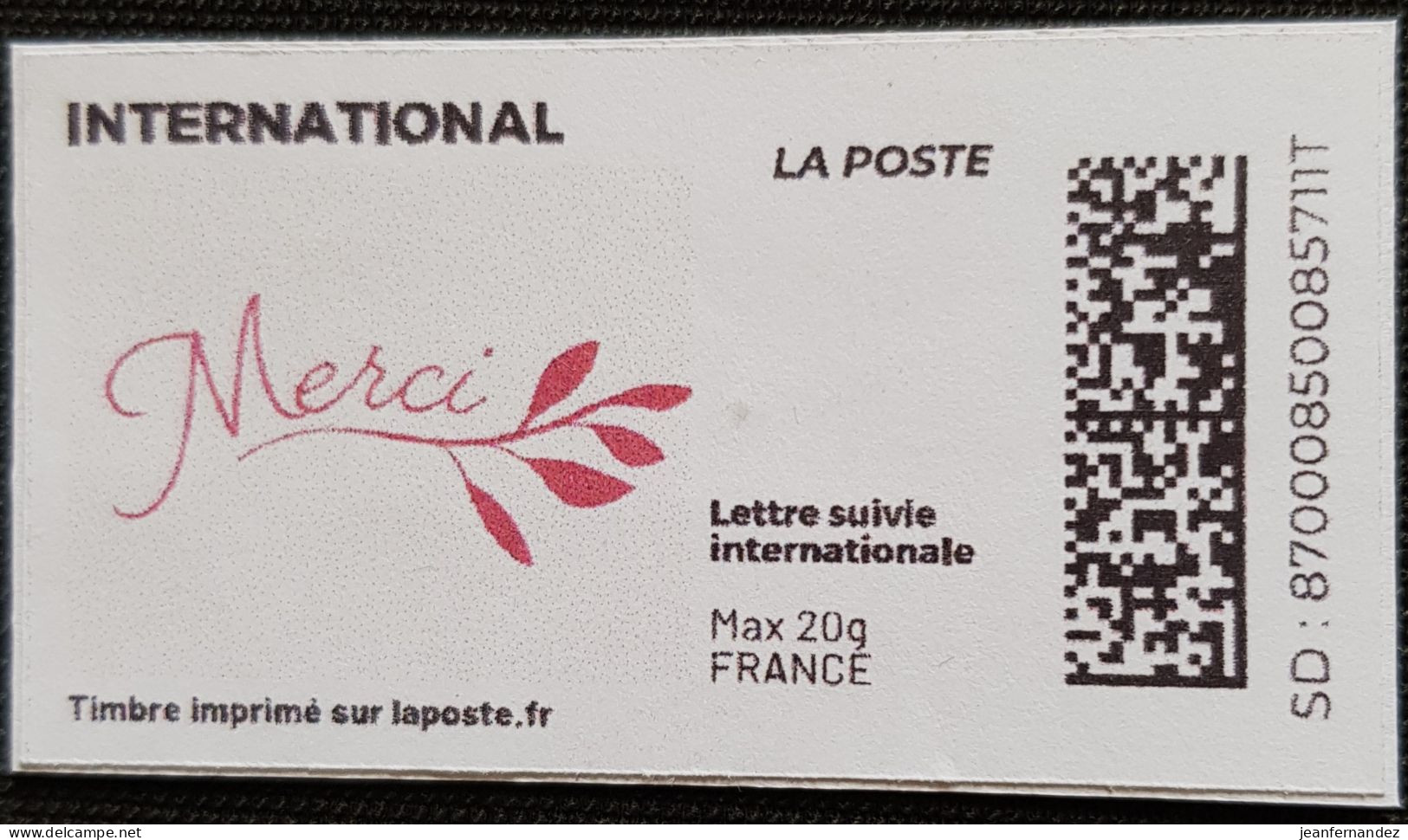 France > Personnalisés Merci - Druckbare Briefmarken (Montimbrenligne)