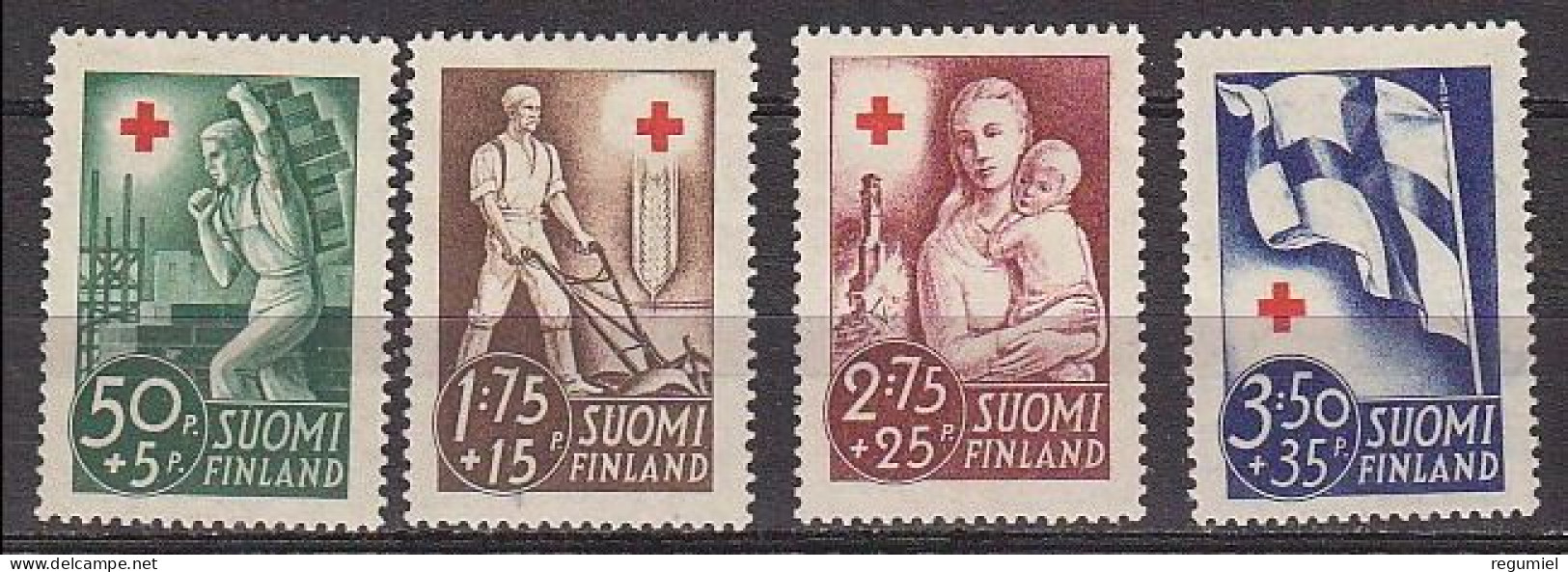 Finlandia 0225/228 ** MNH. 1941 - Neufs