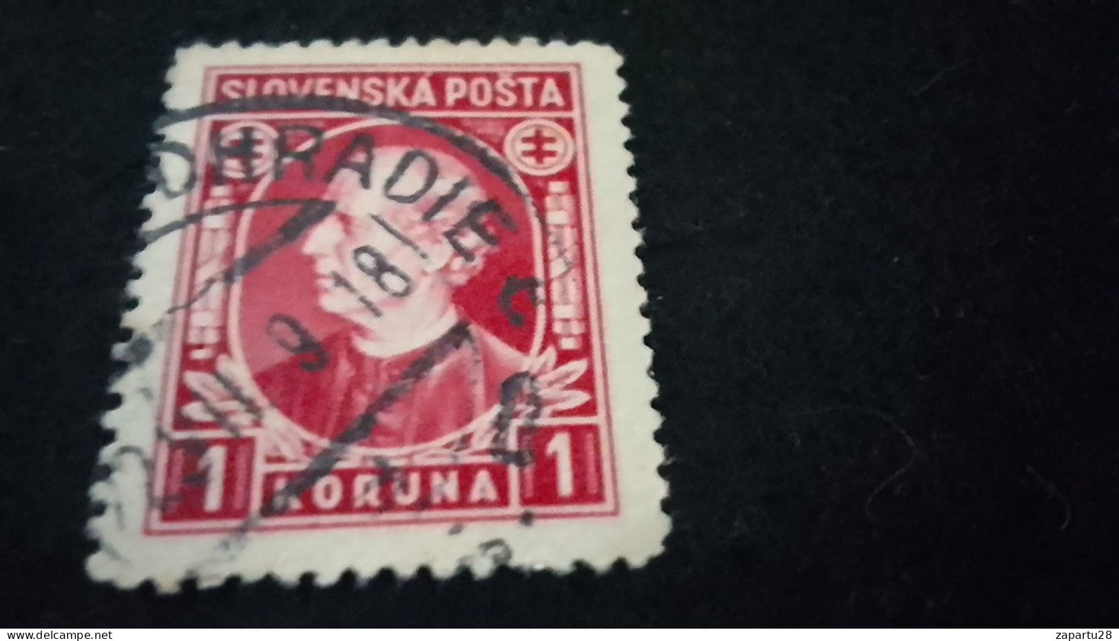 SLOVAKYA-    1939-45 --     1 KORUNA            DAMGALI - Usati