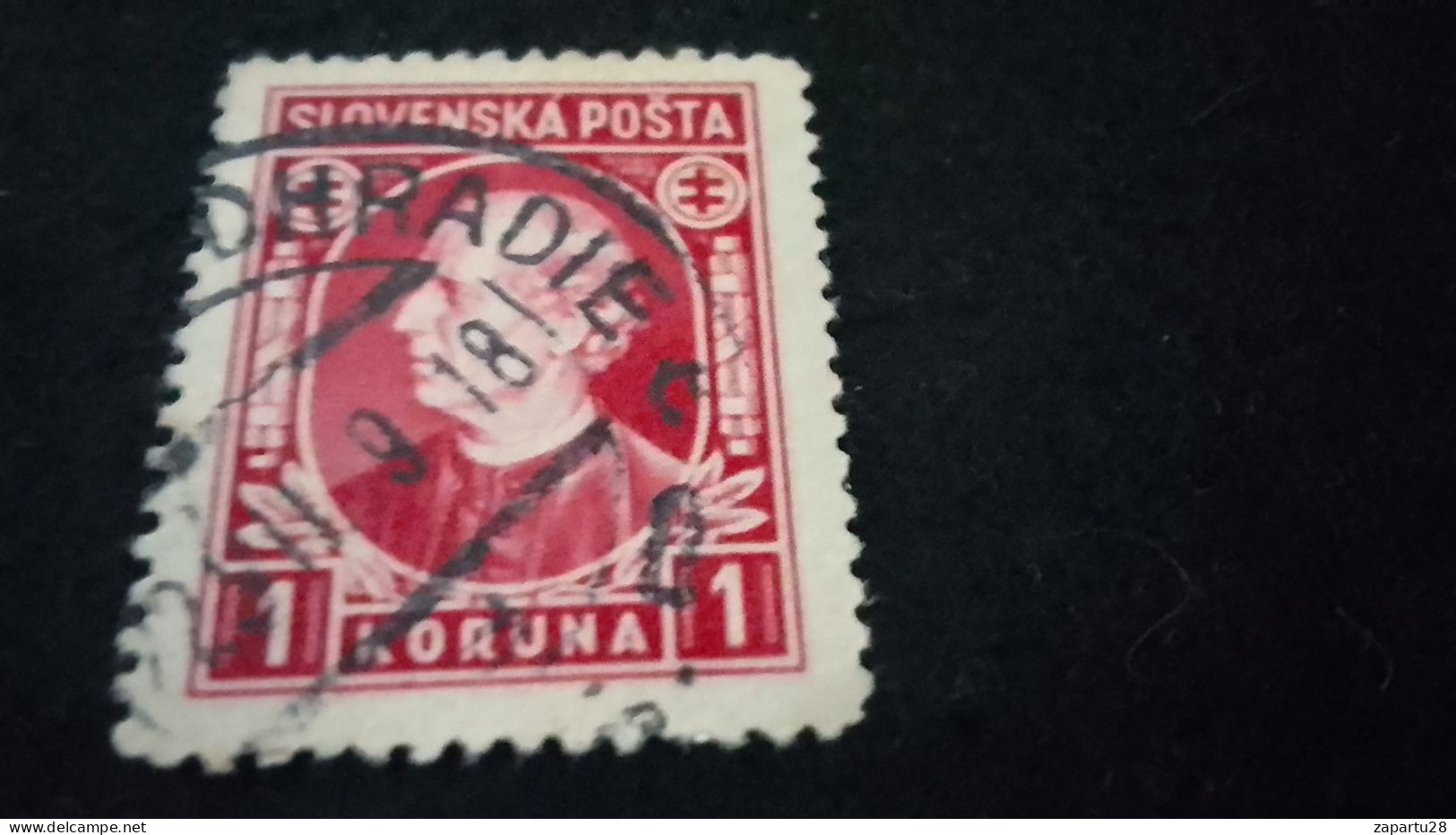 SLOVAKYA-    1939-45 --     1 KORUNA            DAMGALI - Used Stamps