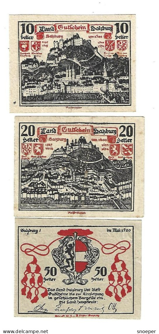 **notgeld   Austria  Salzburg Serie Compleet 860.2 - Austria