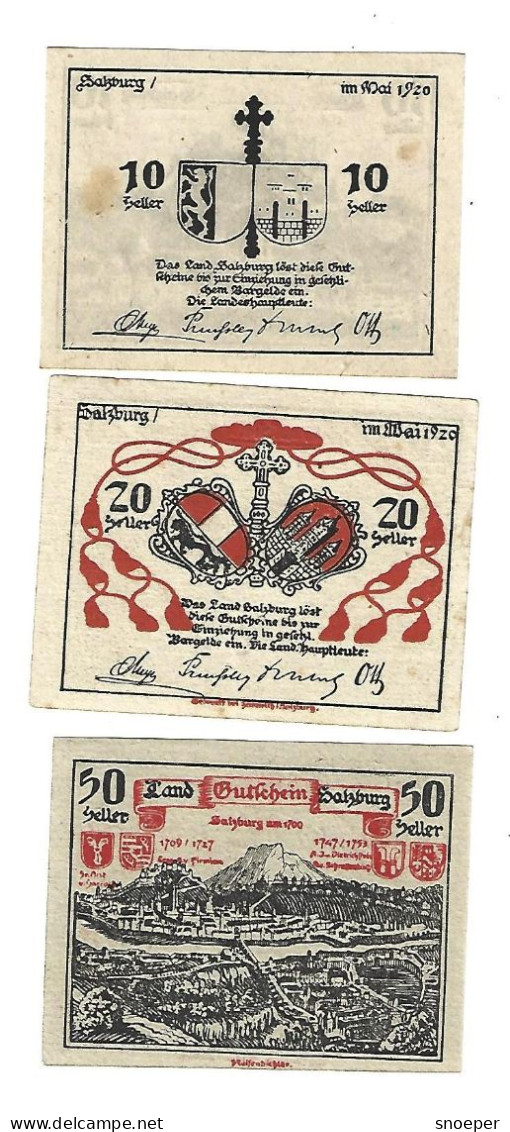 **notgeld   Austria  Salzburg Serie Compleet 860.2 - Austria