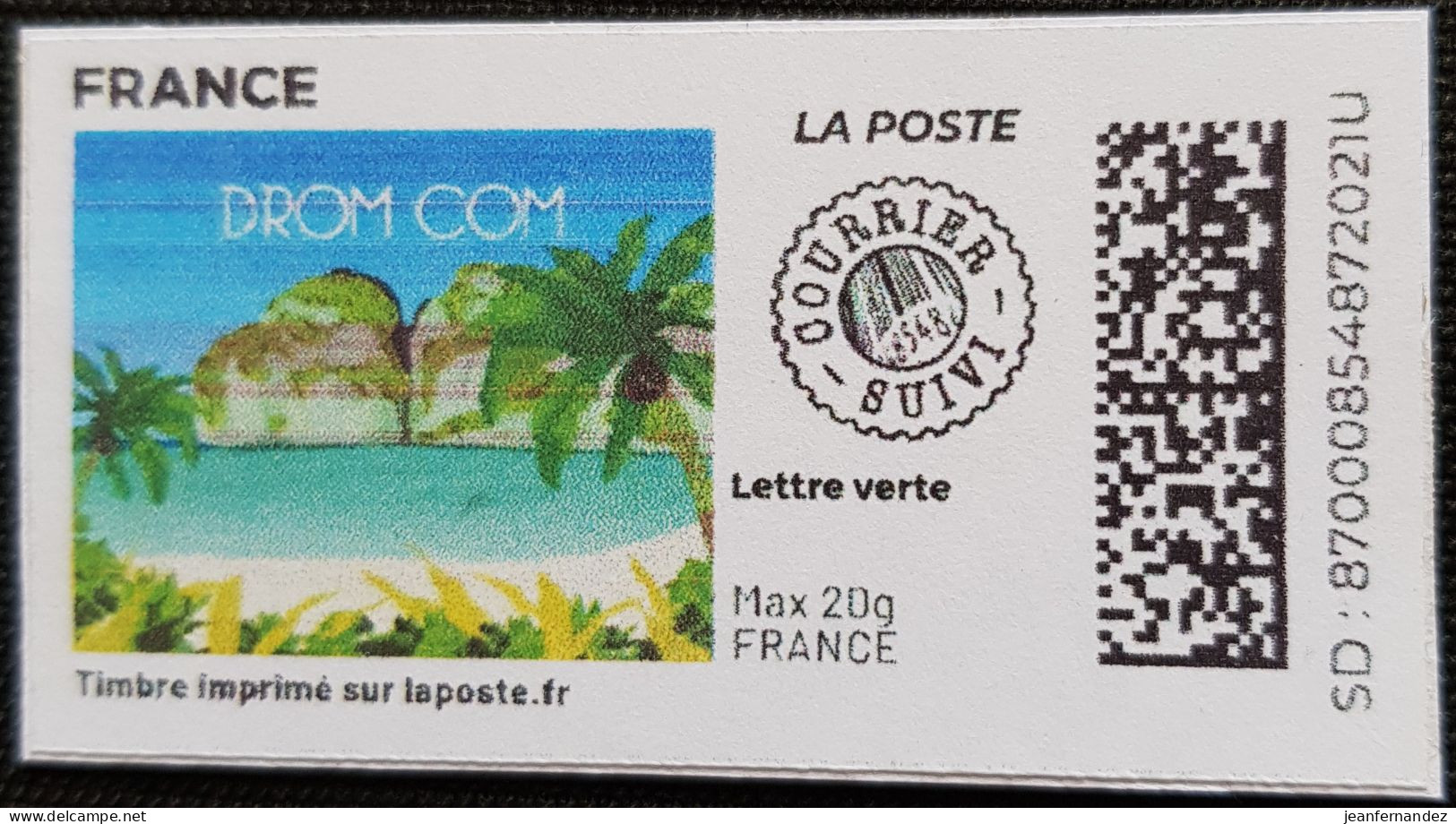 France > Personnalisés Région Drom Com - Printable Stamps (Montimbrenligne)