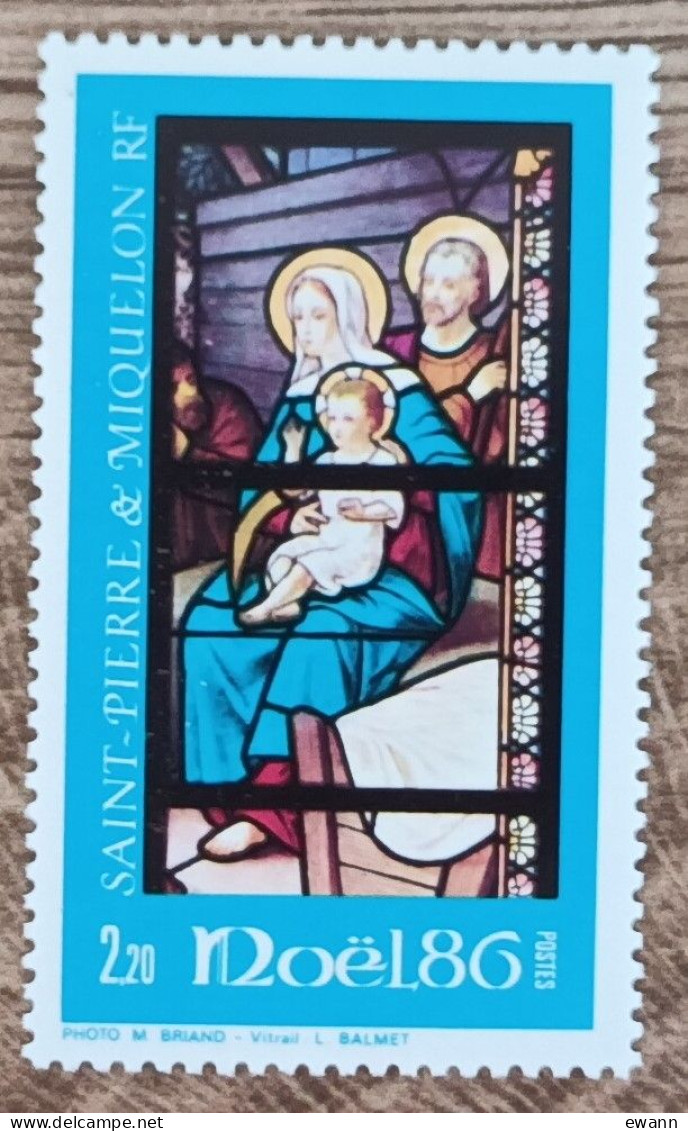 Saint Pierre Et Miquelon - YT N°474 - Noël / Vitrail - 1986 - Neuf - Neufs