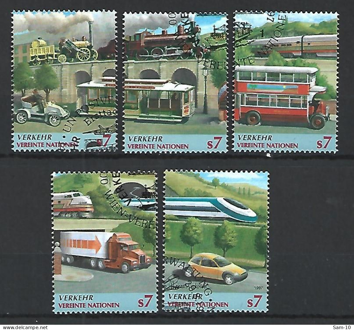 Timbre De Nations Unies Vienne Oblitéré N 250 / 254 - Used Stamps