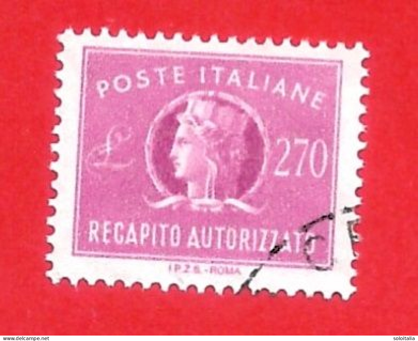1955-90 (16) Recapito Autorizzato Filigrana Stelle IV Lire 270 - Usato (leggi Messaggio Del Venditore) - Express/pneumatic Mail
