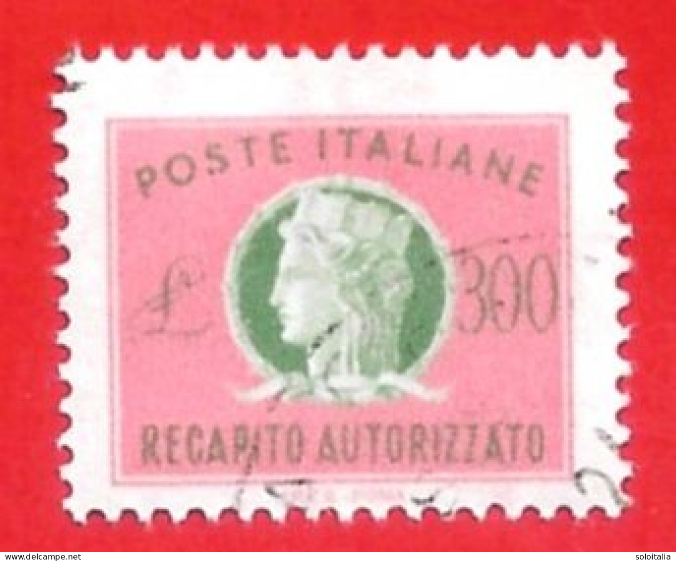 1955-90 (17) Recapito Autorizzato Filigrana Stelle IV Lire 300 - Usato (leggi Messaggio Del Venditore) - Poste Exprèsse/pneumatique