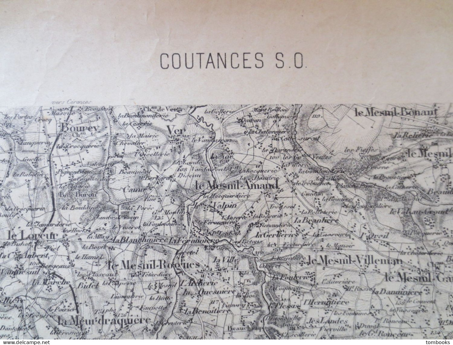 50 - Coutances - Ensemble de 4 cartes Maritimes et Terrestres - 1889 levé 1910 - ABE -