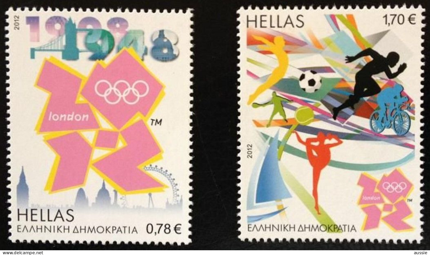 Gréce  Greece Hellas 2012 Yvertn° 2633-2634  *** MNH Cote 7,40 €Jeux Olympiques De Londres London - Ongebruikt