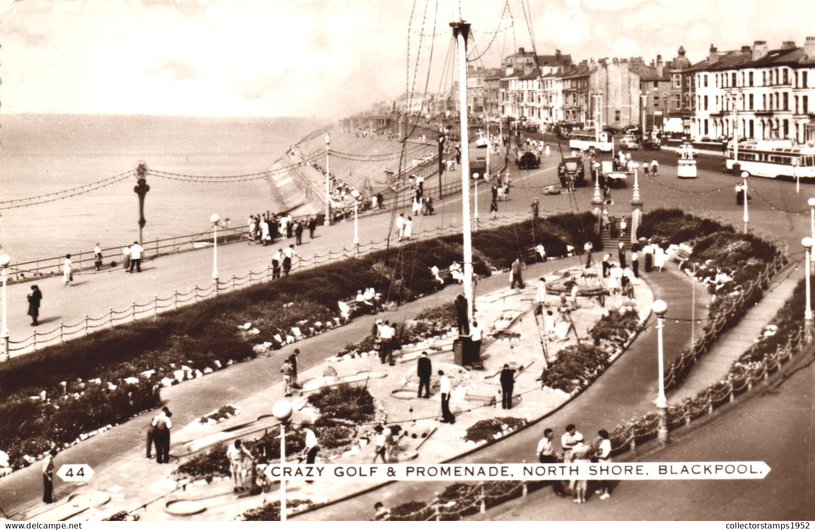 BLACKPOOL, LANCASHIRE, GOLF, PROMENADE, ARCHITECTURE, CAR, ENGLAND, UNITED KINGDOM, POSTCARD - Blackpool