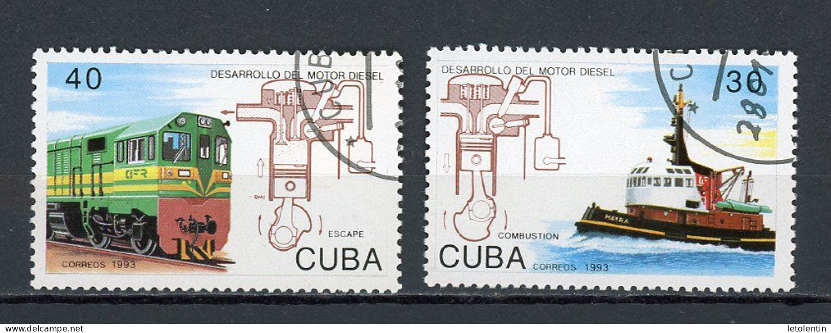 CUBA -  DIESEL  N°Yt 3279+3280 Obli. - Used Stamps