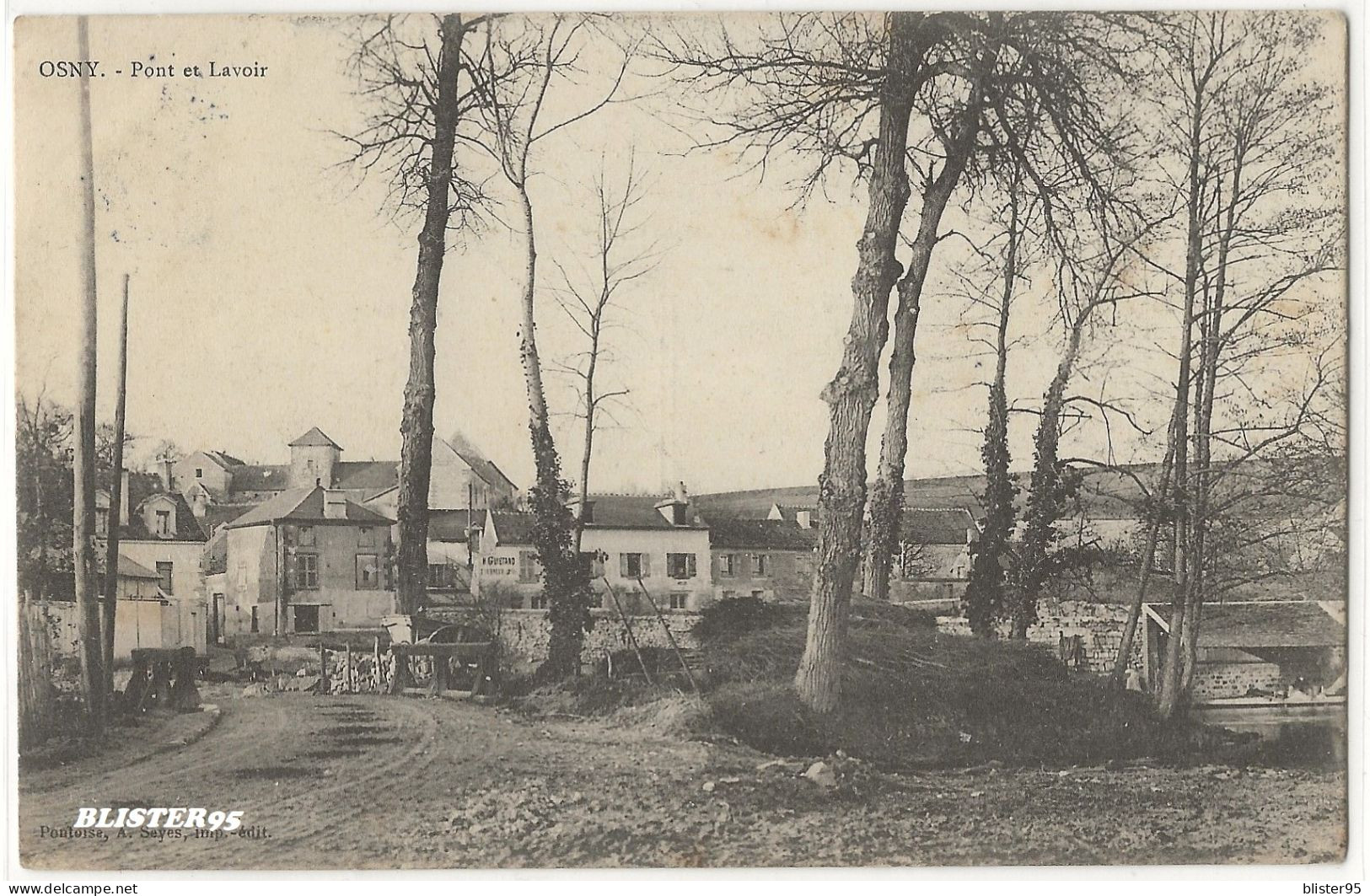 Osny (95) Le Pont Et Le Lavoir , Envoyée En 1905 - Osny