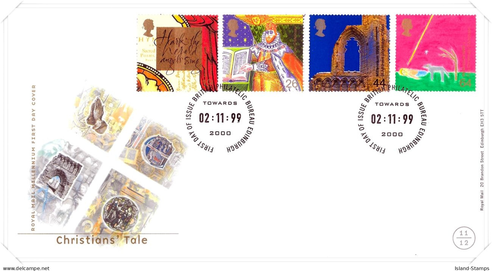 1999 Christians Tale (2) Unaddressed FDC Tt - 1991-2000 Dezimalausgaben