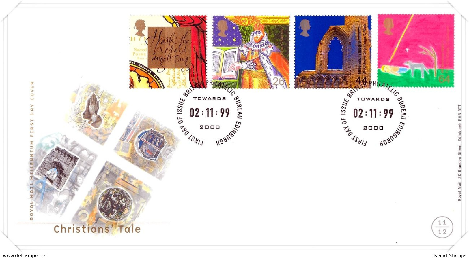 1999 Christians Tale Unaddressed FDC Tt - 1991-2000 Dezimalausgaben