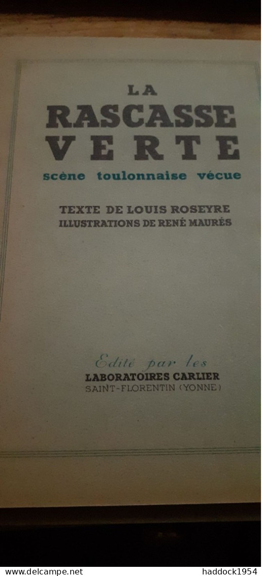 Les 8 Opuscules LOUIS ROSEYRE RENE MAURES Laboratoires Carlier 1935-1936 - Autres & Non Classés