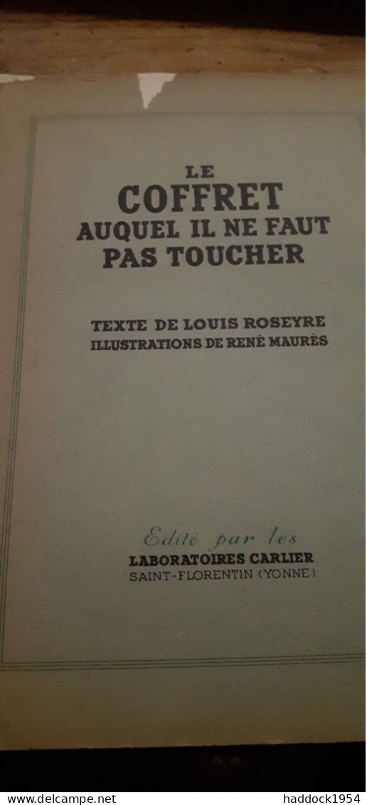 Les 8 opuscules LOUIS ROSEYRE RENE MAURES laboratoires carlier 1935-1936