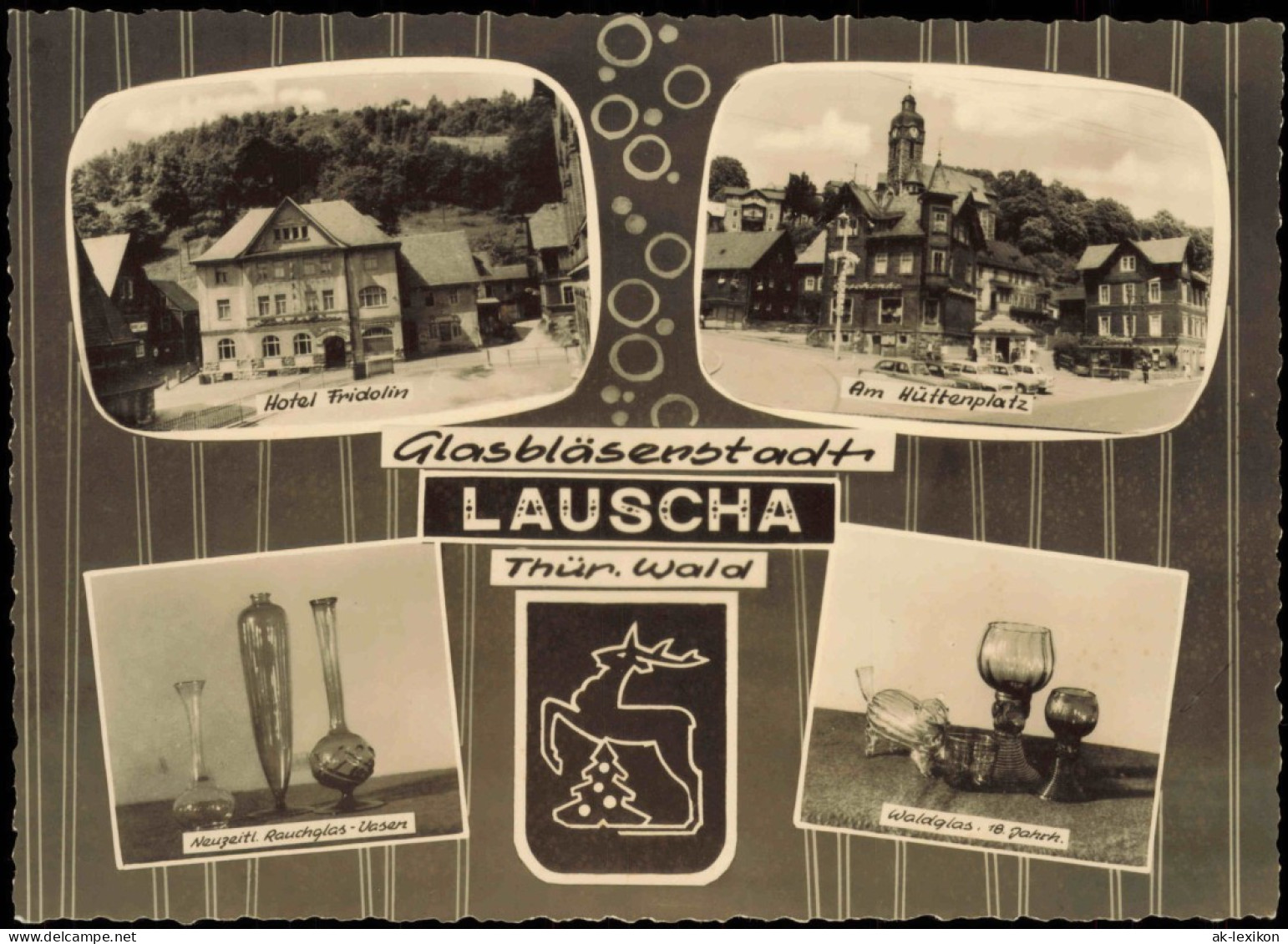 Ansichtskarte Lauscha DDR Mehrbildkarte Der Glasbläserstadt 1964 - Lauscha
