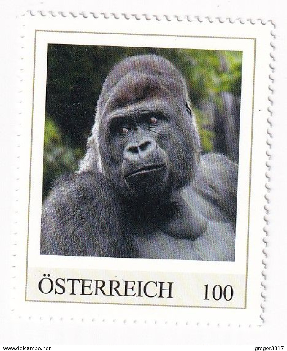 ÖSTERREICH - EXOTISCHE TIERE - GORILLA  Afrika - Personalisierte Briefmarke ** Postfrisch - Timbres Personnalisés