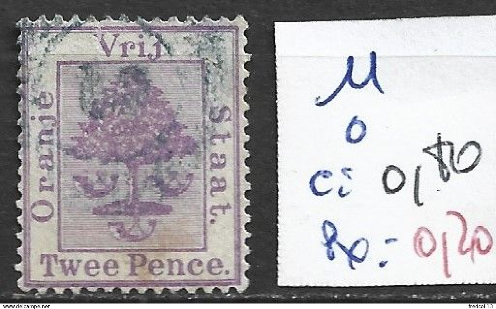 ORANGE 11 Oblitéré Côte 0.80 € - Oranje Vrijstaat (1868-1909)